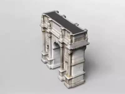 Ancient Triumphal Arch High-Detail 3D Model 3D model