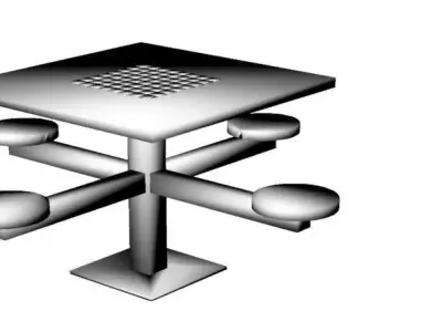chess table Free low-poly 3D model
