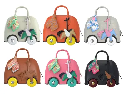 Hermes Mini Bolide Bag On Wheels 3D Model Pack