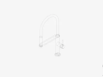 Sink Mixer - Luxury - Blix - Flexible Hose Low-poly 3D model