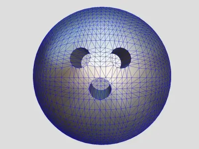 Bowling Ball Low-poly 3D model