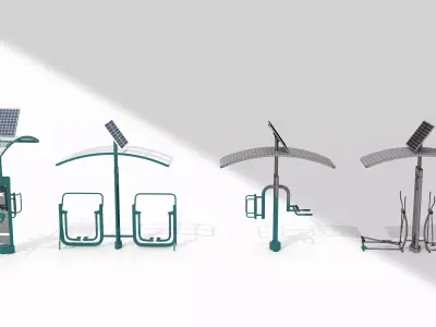 Outdoor intelligent fitness equipment 3D model