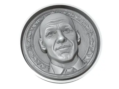 Arjen Robben Footballer Medallion 3D print model