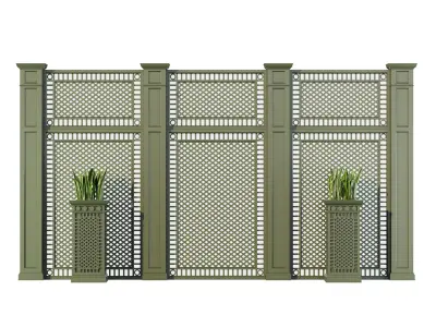 Decorative fence 2 3D model