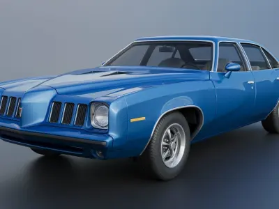 Pontiac Grand Am 4 Door 1973 3D print model
