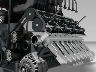 W16 Engine Muscle 3D print model