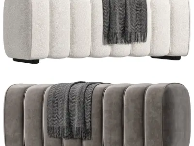 Studio Bench Boucle By Norr11 3D model
