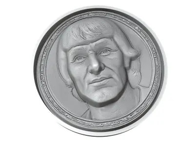 George Best Footballer Medallion 3D print model
