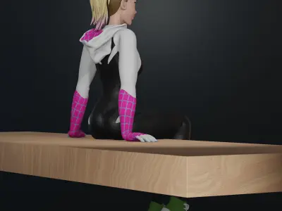 Spider Gwen Spider-Verse shelf decoration 3D print model
