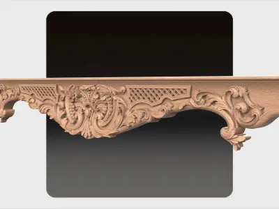 Carved decor ornament for cnc 23 3D model
