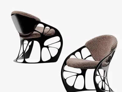 Modern light luxury lounge chairs  side chairs  dining chairs 3D model