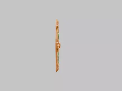 Wooden Carved Emblem Low-poly 3D model buy
