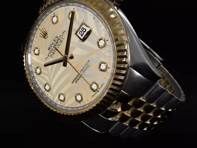 ROLEX Datejust 36 Golden Palm Fluted Jubilee 3D model