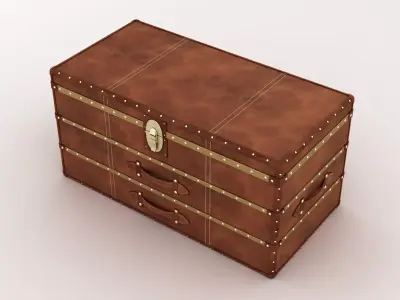 Leather Storage Chest 3D model