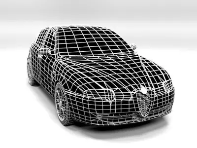 ALFA 147 5DOOR 2001 LOWPOLY Low-poly 3D model