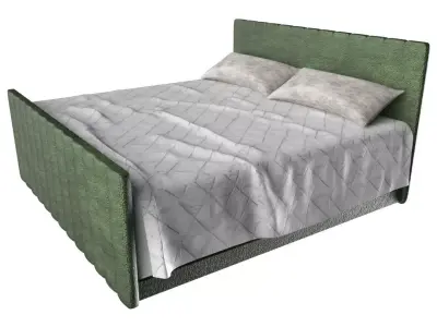 Camille Bed Queen - Fine furniture Low-poly 3D model