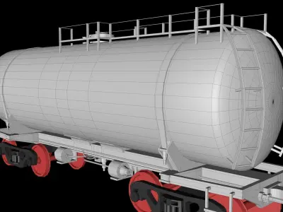 Animated game-ready TankcarV1 Low-poly 3D model