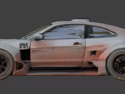 Performance Street  car 3D Asset Low-poly 3D model
