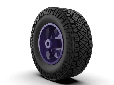 NITTO RIDGE GRAPPLER BW TIRE AND AMERICAN FORCE WHEEL SEPRATED 3D print model