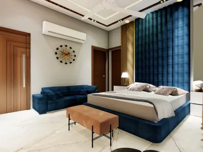  modern bedroom Low-poly 3D model