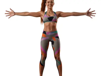 Vibrant Fitness Attire model pack Low-poly 3D model