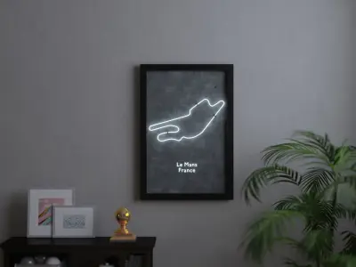 Neon 3D Model 17 - Race Track 2 - Le Mans 3D model