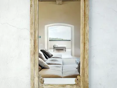 Antique Raja Window Mirror 3D model