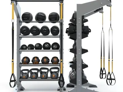 Torque Fitness - X-Create 1-Module Storage Wall 3D model