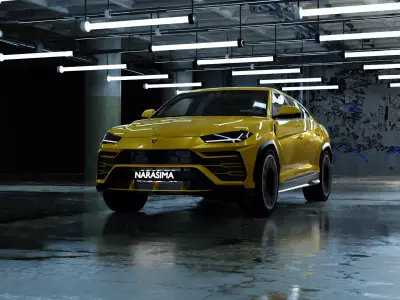 Car in Warehouse  3D model