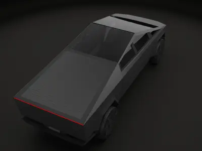 Tesla Cybertruck  Low-poly 3D model