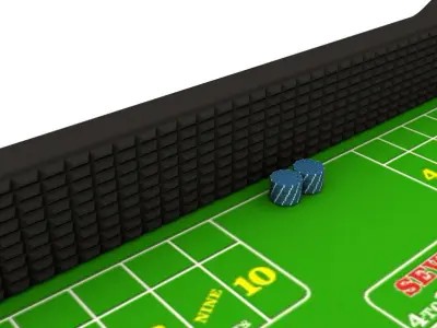 Craps Table 3D model