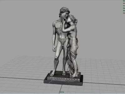 GREEK LOVERS Low-poly 3D model