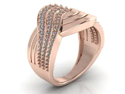 Jewelry Diamond Ring 3D Print Model  3D print model buy