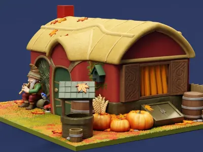 Pied Pieper Gnome House Box - Printable 3D print model