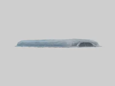 Icecovered Car Roof model Low-poly 3D model