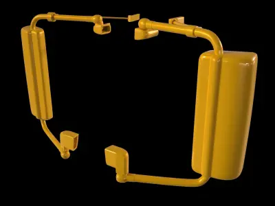 VOLVO VNL TRACTOR TRUCK 2002 SIDE MIRRORS 3D print model