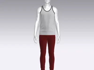 Sport Suit Low-poly 3D model