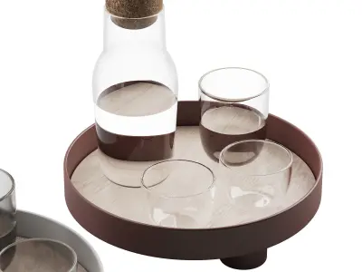 060 Kitchen decor set DISHES muuto carafe set 00 3D model