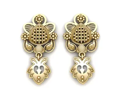 Women Fashion Earrings 3d Printable Model 3D print model