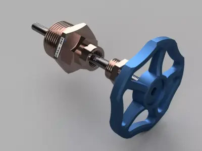 Printable steampunk valve 3D print model