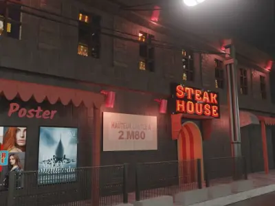 City assets 3D model 3D model