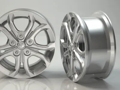 3D Rim  3D Steel Tire   3D print model