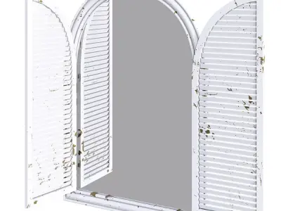 ZH - Mirror in a wooden frame 3D model