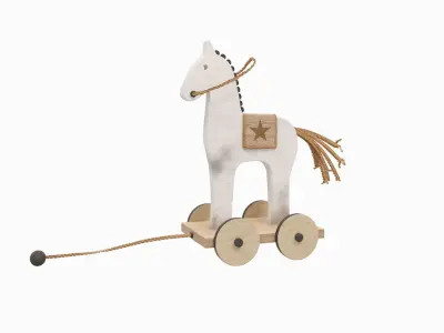 Wooden Horse Toy 3D model