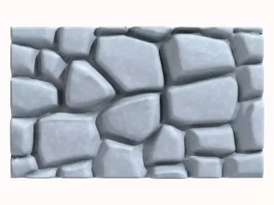 Random Stone Wall Segment 3D model
