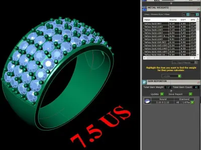 Luxury Men Rings Designs 6MR029 3D print model