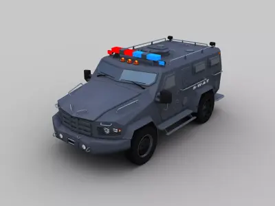 Lenco Bear SWAT Truck  Low-poly 3D model