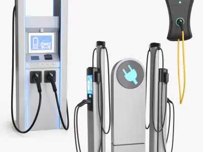 Charging Station Collection 3D Model Pack