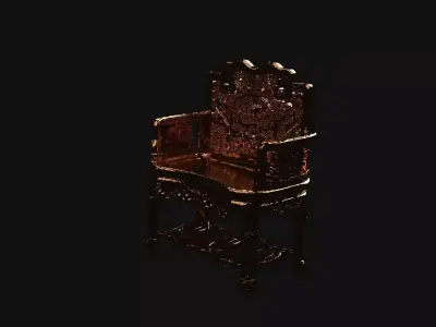 Chinese ancient chair   Low-poly 3D model