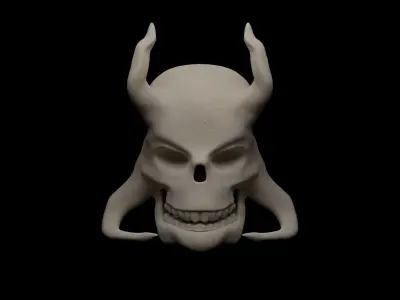 Demon Skull Free 3D model